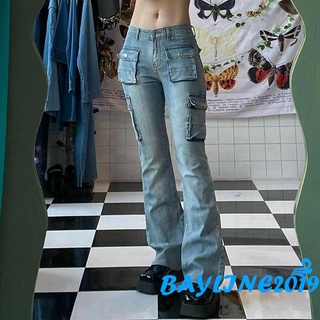 Bay-quần Jean Denim Nhiều Túi Dành Cho Người Lớn