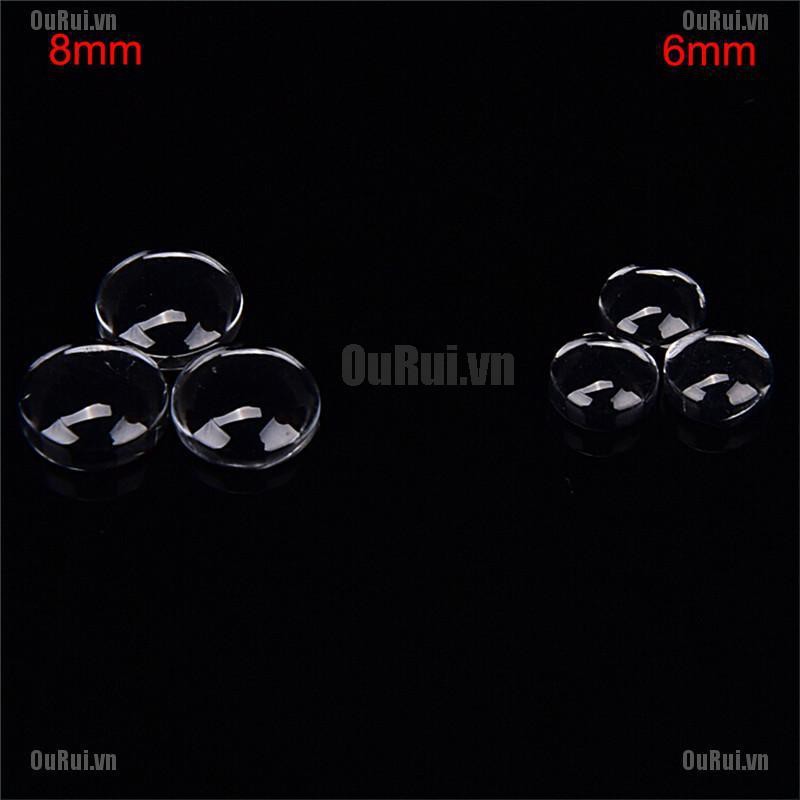 Bộ 100 Hạt Xỏ Trong Suốt Kích Thước 6mm Dùng Làm Trang Sức