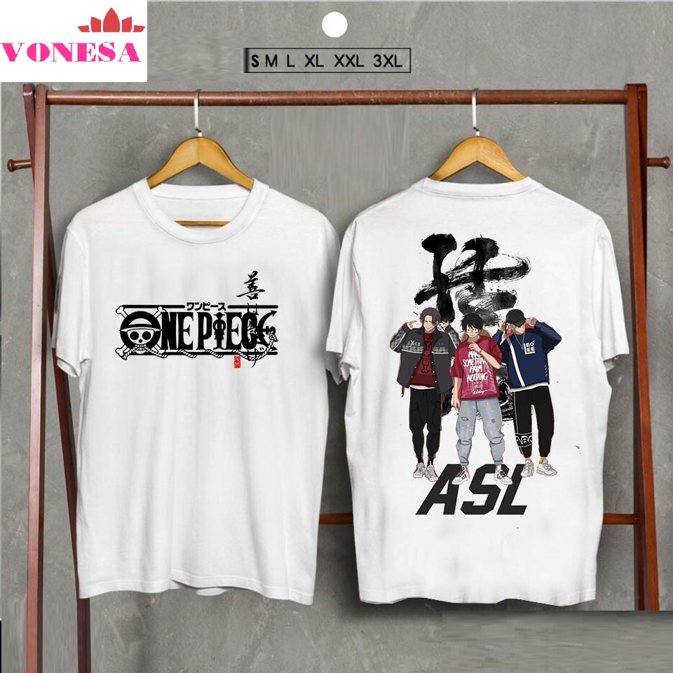 (Video + Ảnh Thật) BST Áo Thun One Piece LUFFY | ZORO | ACE | SABO | ACE | Law Siêu Độc | Áo One Pie