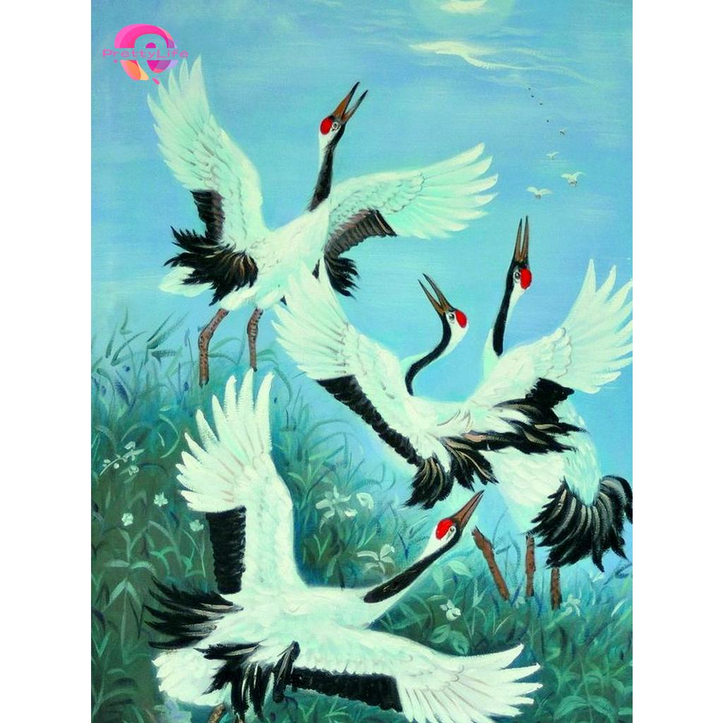 Bộ Tranh Đính Đá 5D Tự Làm Họa Tiết Động Vật 30x40cm Trang Trí Nhà Cửa