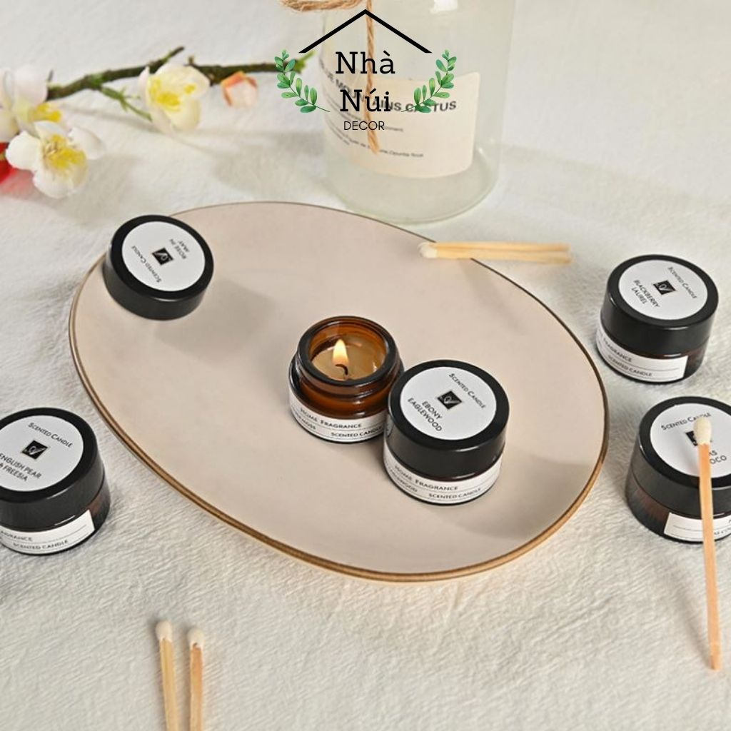 Nến thơm phòng trang trí decor thư giãn Candle cup, nến thơm sáp thực vật, phong cách cổ điển retro Decor nhà núi