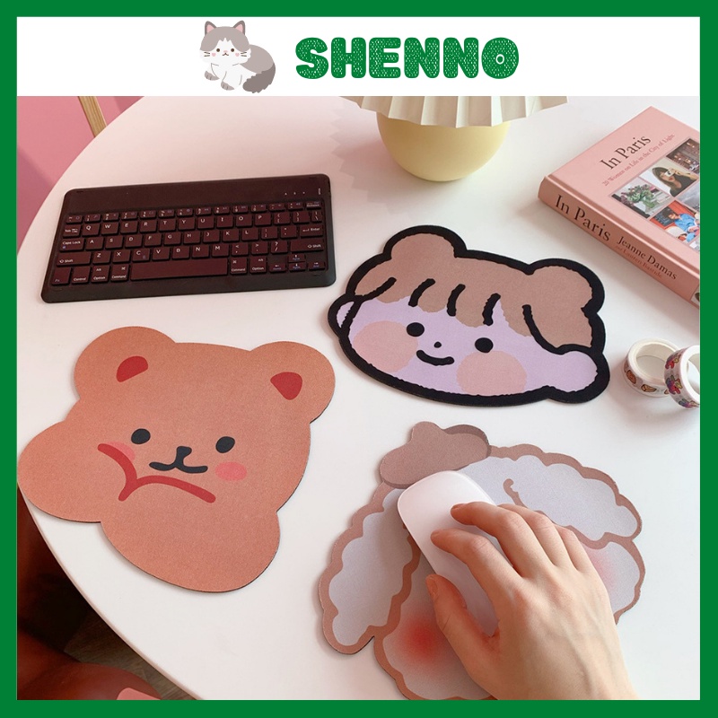 Miếng lót chuột hoạt hình cute cao su kích thước 20cm tấm pad chuột máy tính đế bàn lót chuột gaming SHENNO LC01
