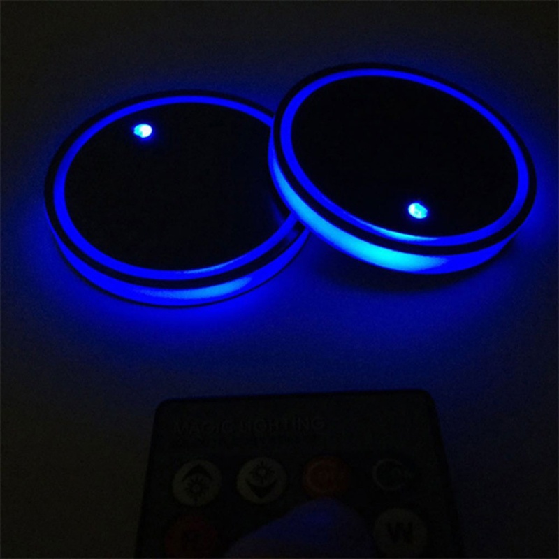 Giá Đỡ Cốc Tiết Kiệm Năng Lượng Có Đèn LED RGB Cho Xe Hơi