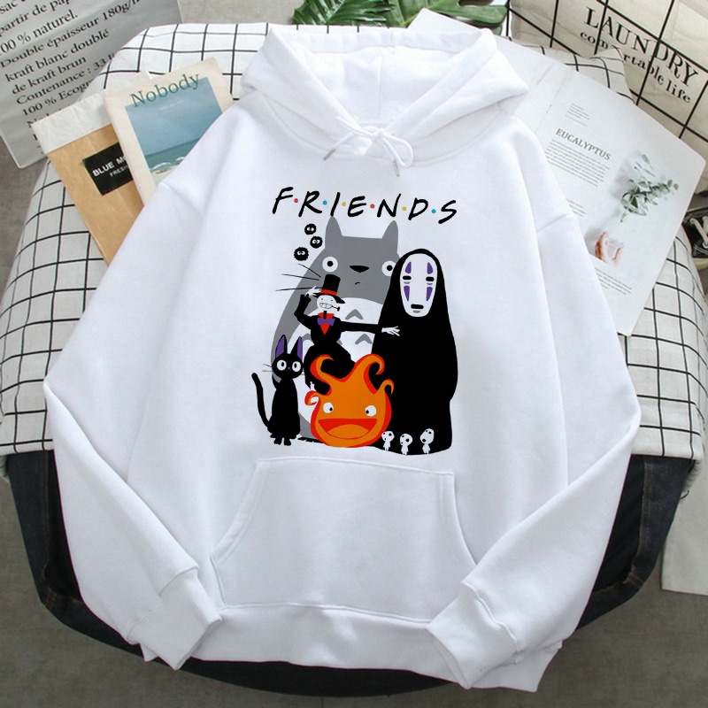 Áo Hoodie Bằng Lông Cừu Họa Tiết Hoạt Hình Totoro Ghibli Kawaii Dễ Thương Thập Niên 90 Cho Nam Và Nữ