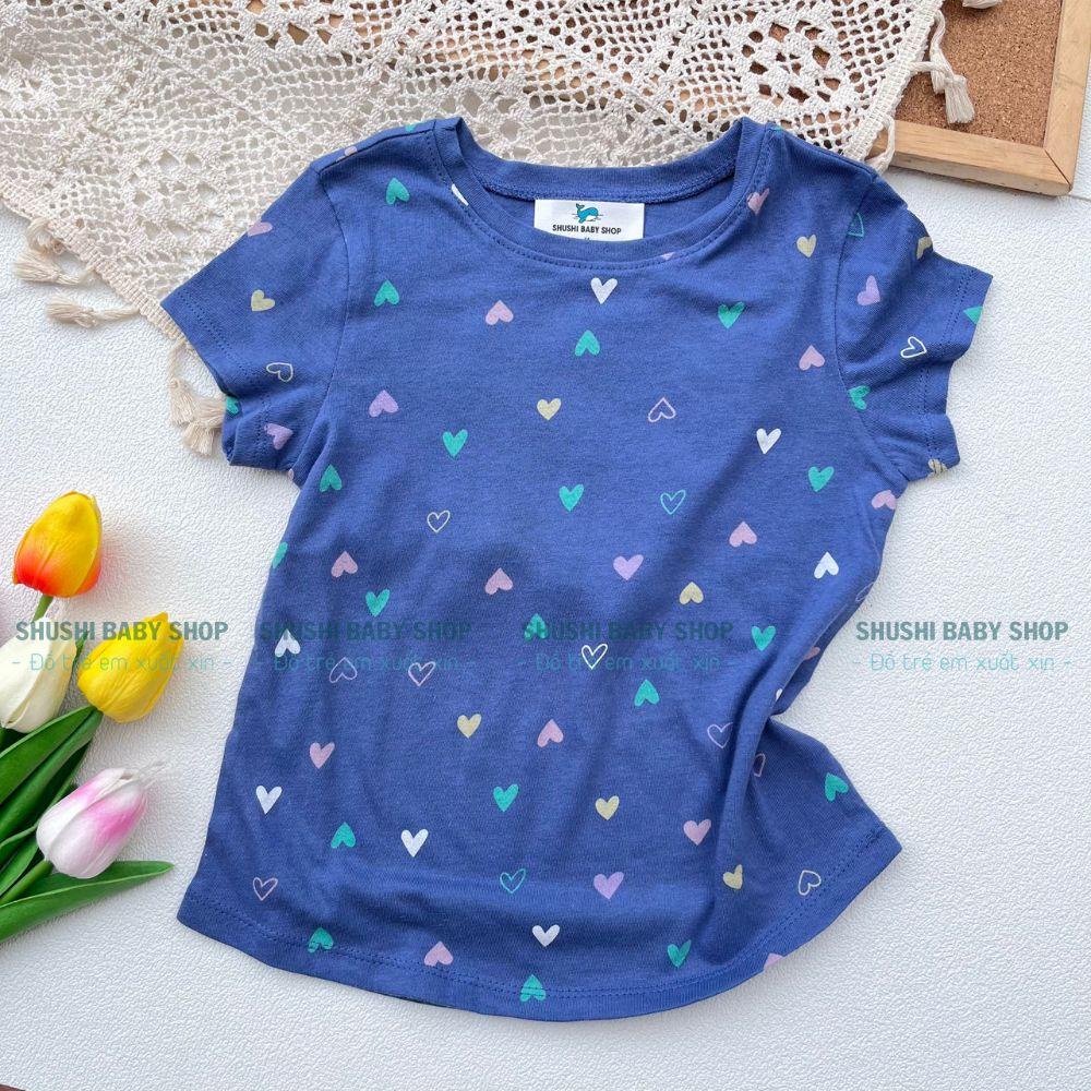 Áo thun bé gái hàng xuất dư chất cotton xịn sò mềm mịn cho bé đi chơi, đi học Shushibaby