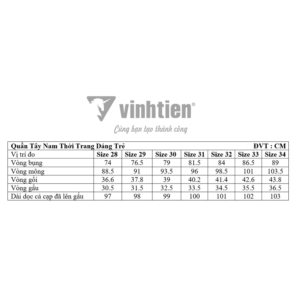 Quần tây Nam Thời Trang Dáng Trẻ 375 Vĩnh Tiến - Nhiều màu