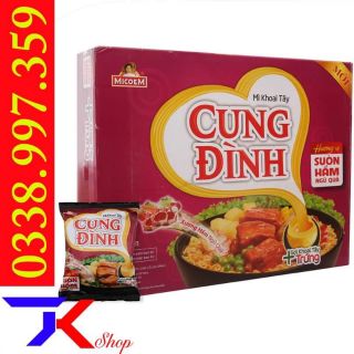 Thùng mì Cung Đình đủ vị chua cay-sườn hâm-thịt hầm nấm-gà hầm 80g/gói