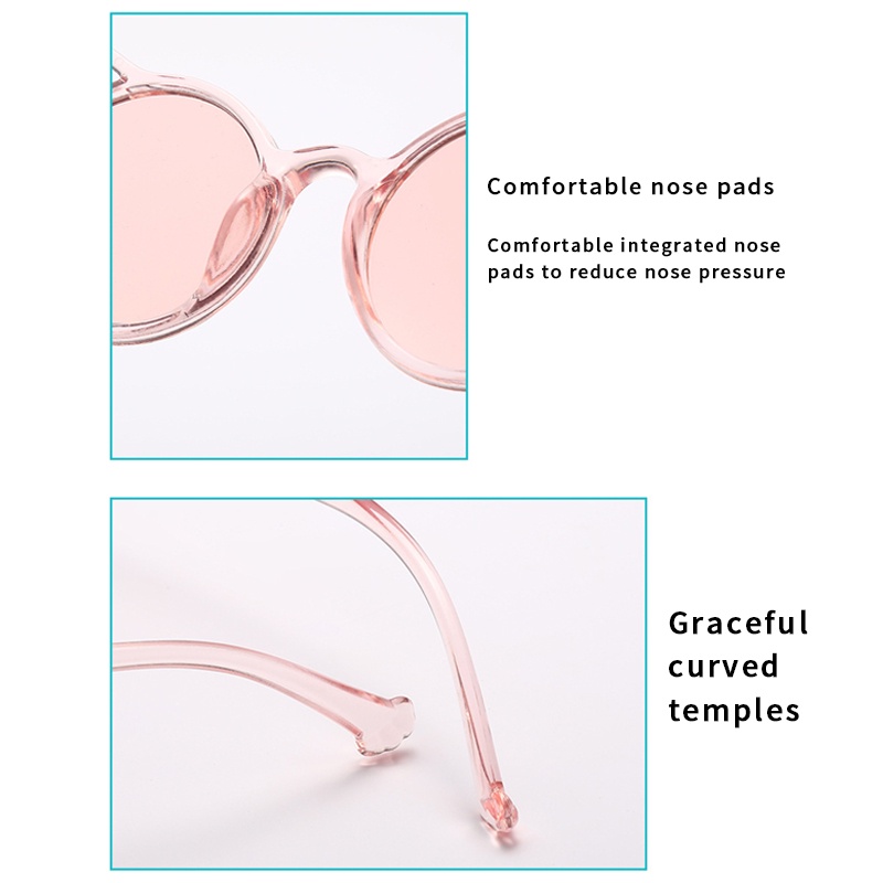 Kính mát gọng trong suốt kiểu mắt mèo dễ thương phong cách Hàn Quốc xinh xắn dành cho bé trai và bé gái