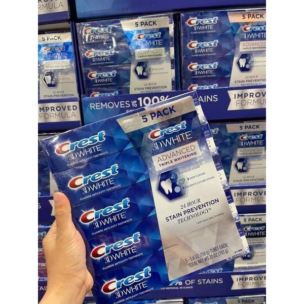 Kem đánh răng crest 3D white 158g