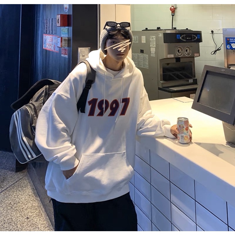 Áo Hoodie Tay Dài Túi Bụng Unisex 1997