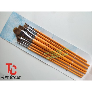 Bộ cọ vẽ PHOENIX 8802S-7 lông sóc ( Oval và đầu nhọn)