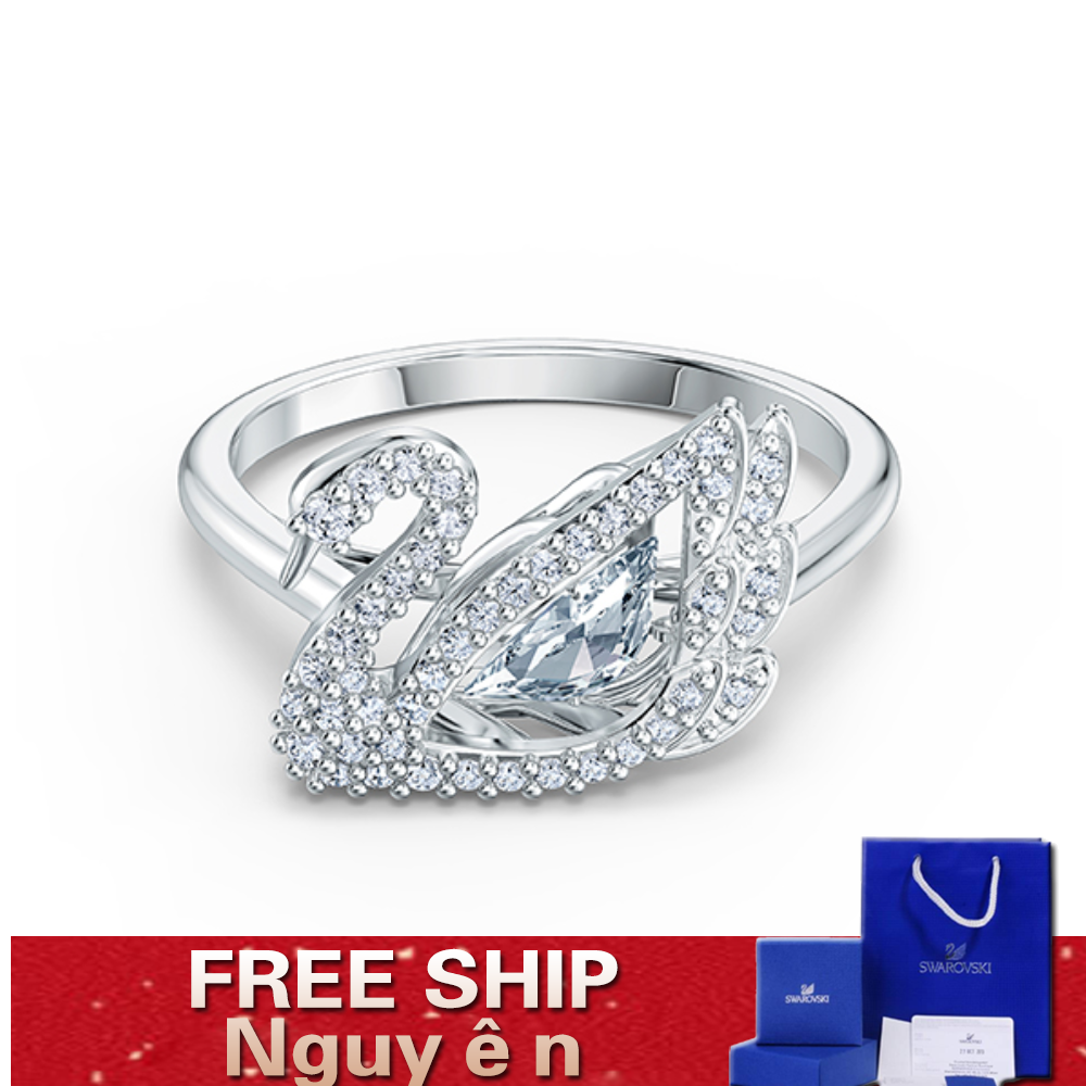 FREE SHIP Nhẫn Nữ Swarovski DANCING SWAN125th anniversary Ring Crystal FASHION cá tính Trang sức trang sức đeo THỜI TRANG