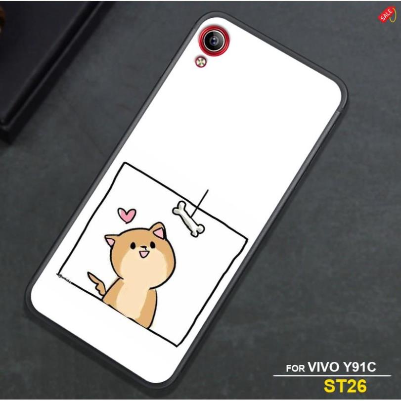 Ốp lưng Vivo Y91C - in hình Sky và cá mập dễ thương