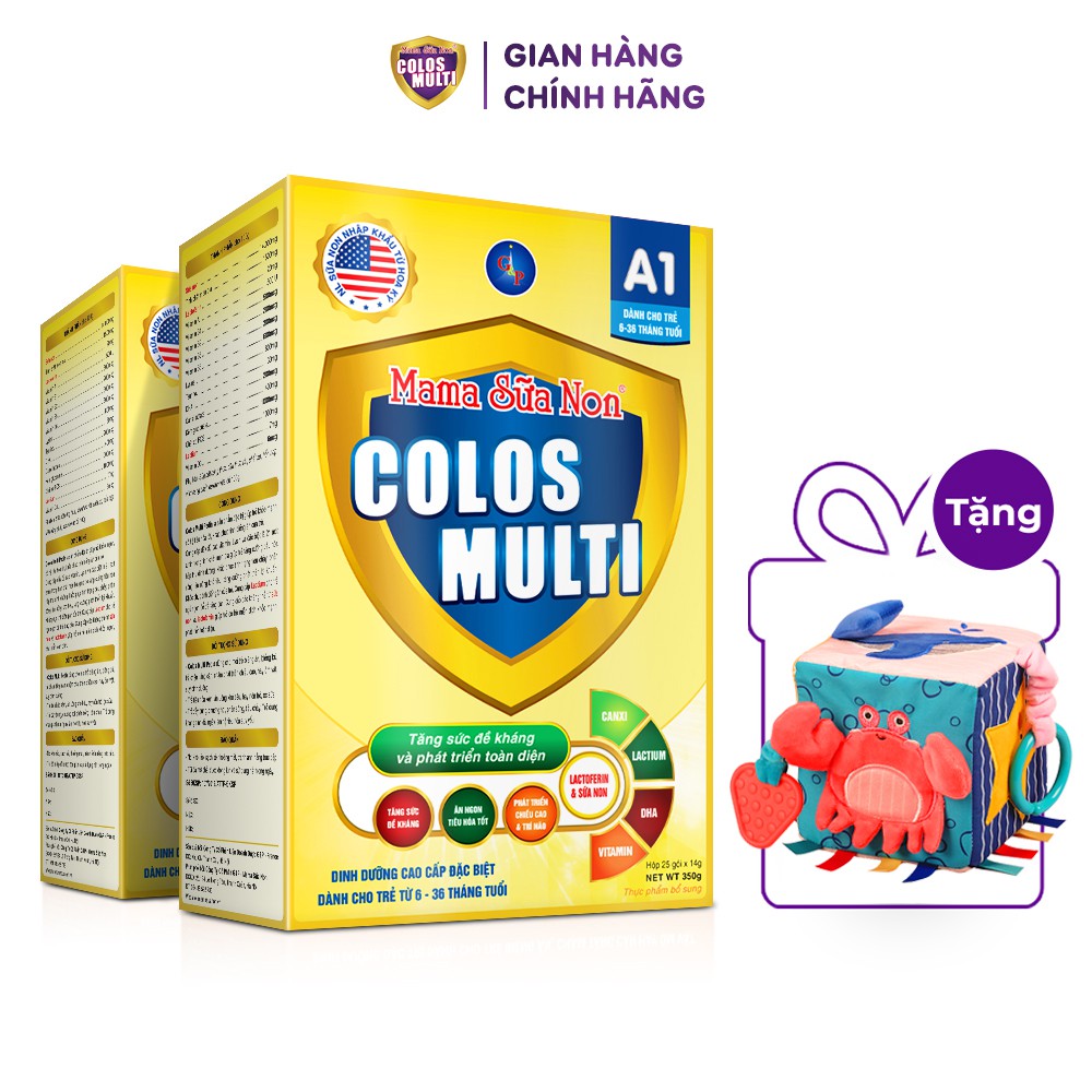 Combo 2 hộp sữa bột cho bé Colosmulti các loại 350g - 450g [Quà tặng xúc xắc vải đa tương tác]