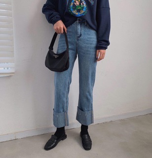 Quần jeans gập gấu_Q847