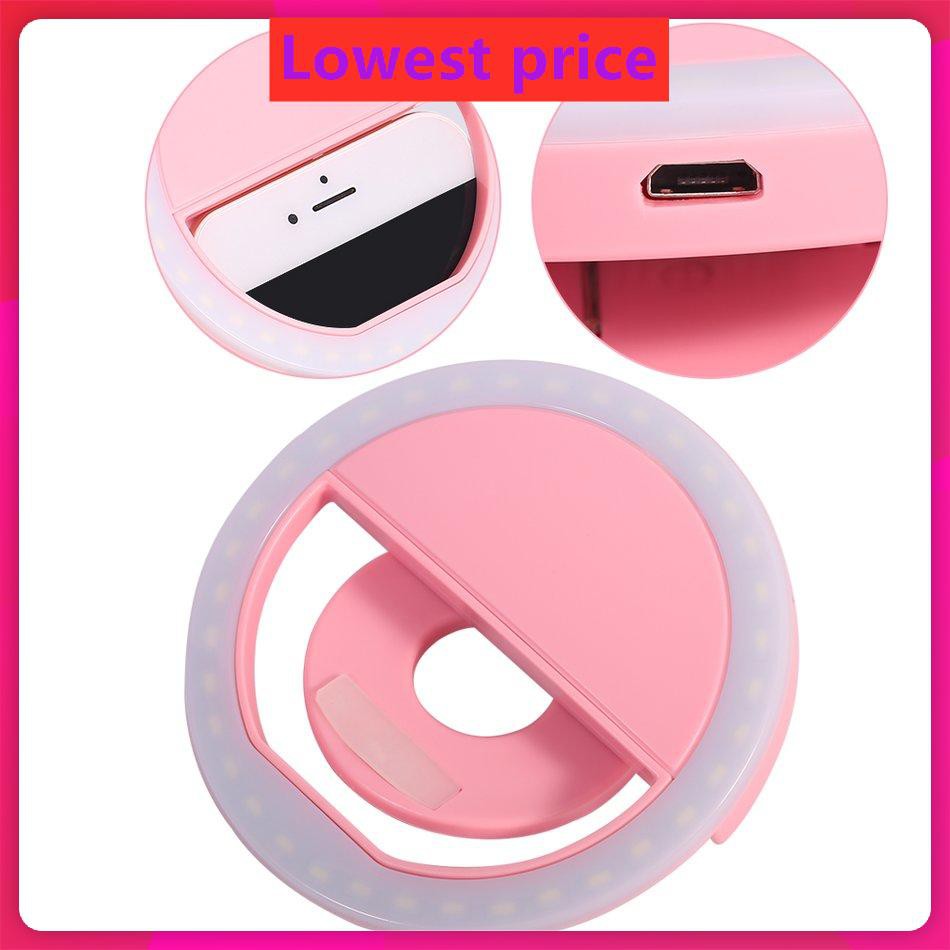 SG-11 Mini Rechargeable Phone LED Selfie Lamp Ring Light Night Using Light