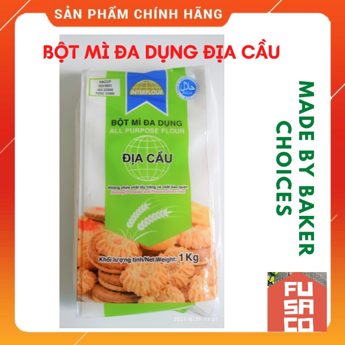 Bột mì Đa Dụng Địa Cầu BAKERS CHOICE 1KG [HÀNG CHÍNH HÃNG]