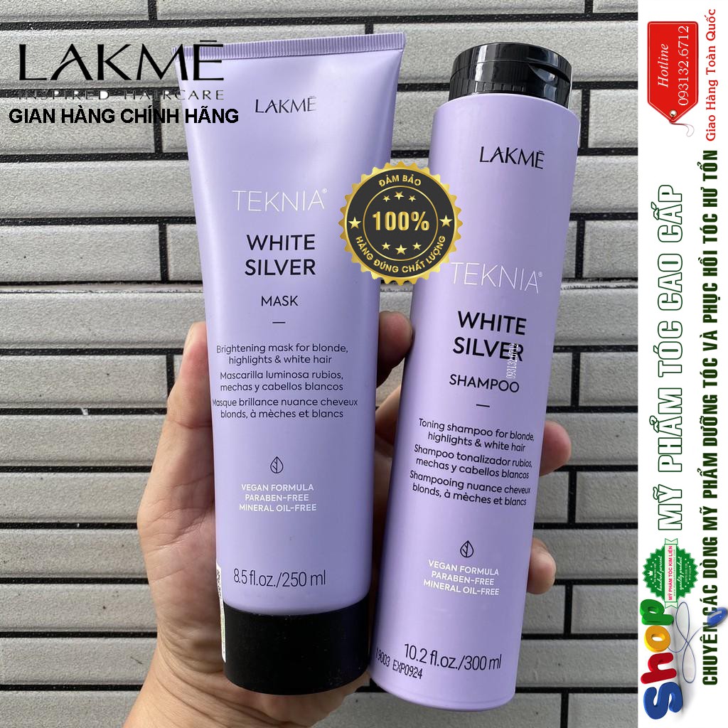 [Lakme-chính hãng] Dầu gội cho tóc rất sáng hoặc bạc Lakme Teknia Ultra Clair Shampoo 300ml(Mẫu mới)