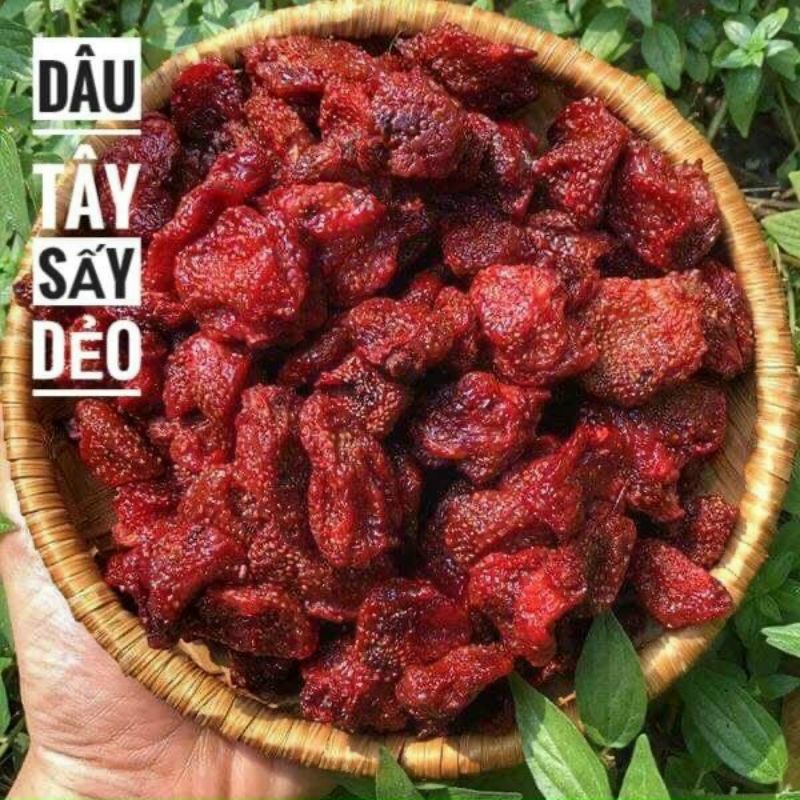 Dâu Tây Sấy Dẻo Lon 500gr[Có Bán Sỉ], [Loại Đặc Biệt] Hàng ngon nhà làm