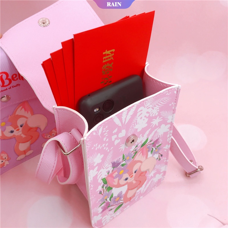 SANRIO Túi Đeo Vai Đựng Điện Thoại Họa Tiết Hoạt Hình Dễ Thương Có Khóa Từ Tính