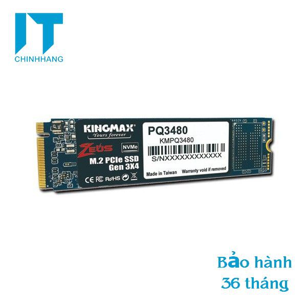 Ổ cứng SSD Kingmax Zeus PQ3480 M.2 2280 PCIe NVMe Gen 3x4 - Hàng Chính Hãng