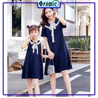 Đầm đôi mẹ và bé ❤️𝑭𝑹𝑬𝑬𝑺𝑯𝑰𝑷❤️ Giảm 5K khi nhập mã [ VAY DOI ] Đầm Mẹ Và Bé Gái Dáng Dập Ly Chất Lụa Lạnh