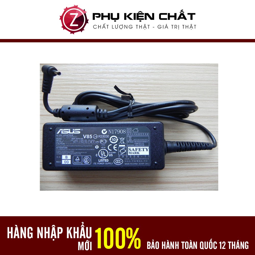 Sạc cho Laptop Asus Eee PC 1018 1018P 1215N 19V 2.1A Bảo Hành Toàn Quốc 12 Tháng + Tặng Dây Nguồn 1.5m