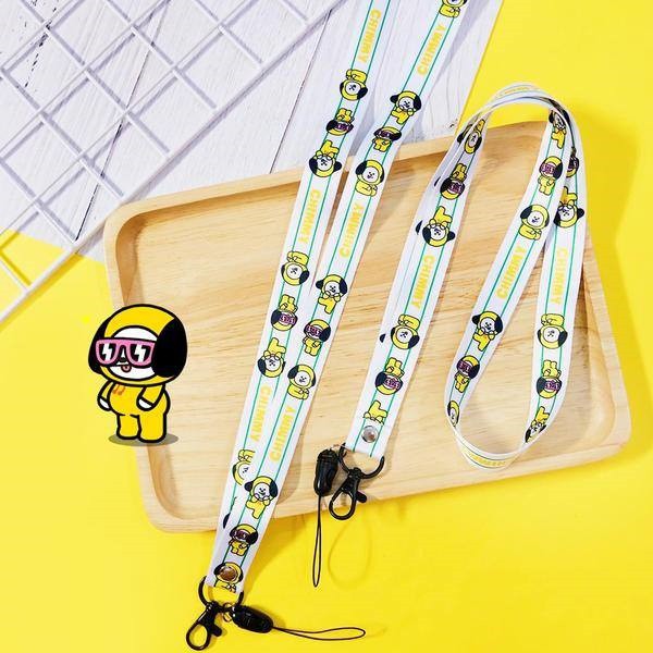 Strap/Dây đeo thẻ/điện thoại idol MZ BT21 Tata Chimmy Cooky