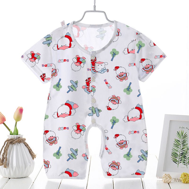 Áo Liền Quần Cotton Xinh Xắn Dành Cho Bé