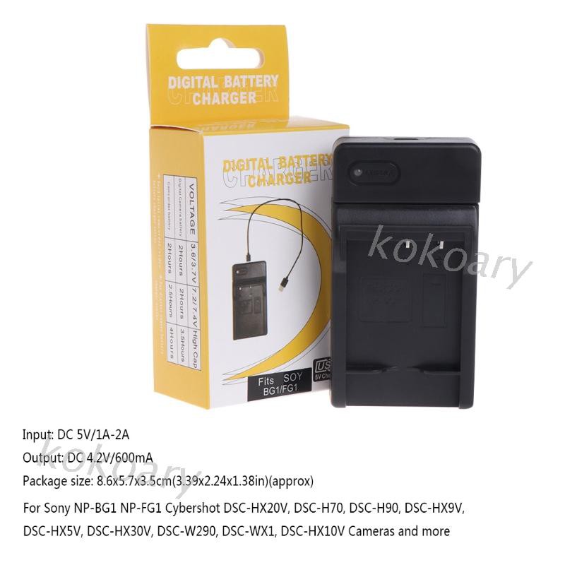 Bộ Sạc Pin Kok Np-Bg1 Usb Cho Sony Cy-Hx30V Dsc-Hx20V Dsc-Hx10V