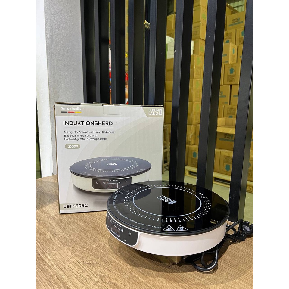 Bếp từ đơn LEBENLANG LBII5505 2000W mặt kính chịu lực, hẹn giờ, cài đặt thời gian bảo hành 24 tháng- thương hiệu Đức