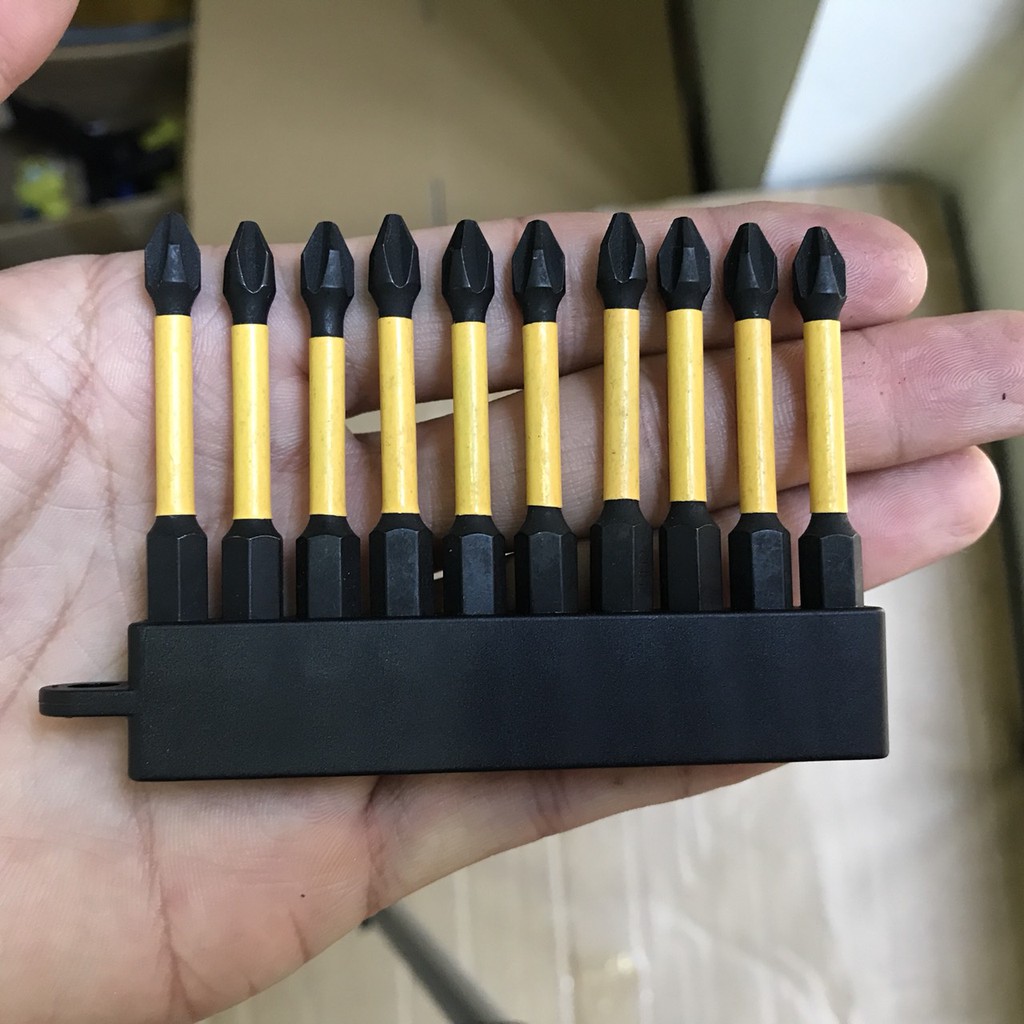 COMBO Bộ 10 Mũi Vít Dewalt Hàng Nhập Mỹ Ph2 - 6cm
