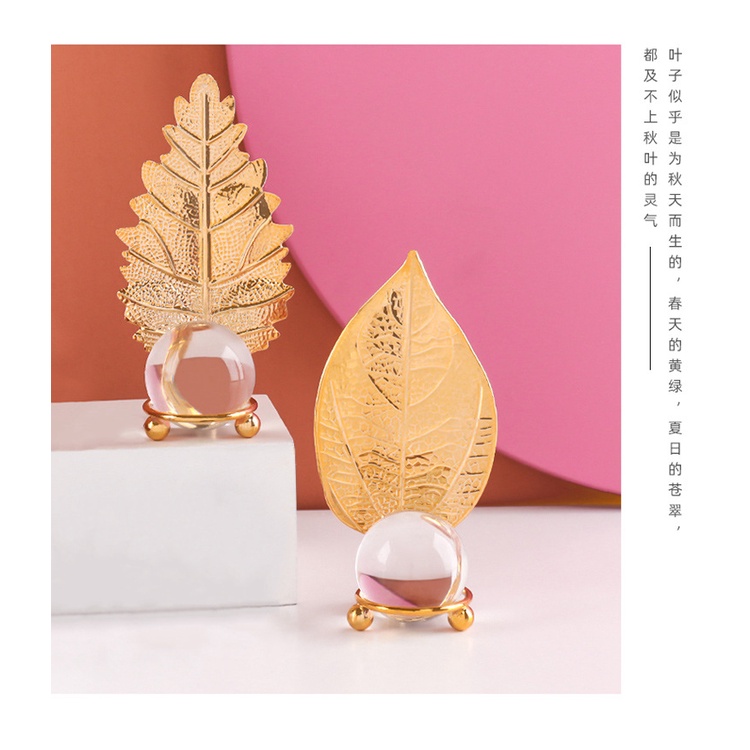 Quả Cầu Pha Lê Kim Loại Màu Vàng Đồng Sang Trọng Đơn Giản Trang Trí Phòng Học