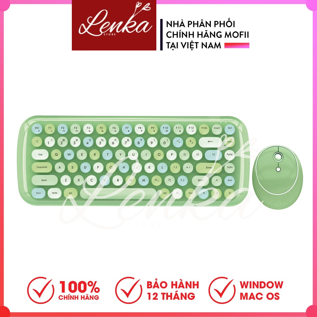 Bộ bàn Phím và Chuột Không Dây MOFII CANDY MIXED Chính Hãng - LenKastore