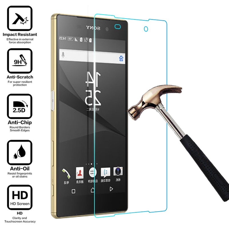 Kính Cường Lực 9h Bảo Vệ Toàn Màn Hình Cho Sony Xperia Z1 Z2 Z3 Z4 Compact Z5 Plus M2 M4 Aqua