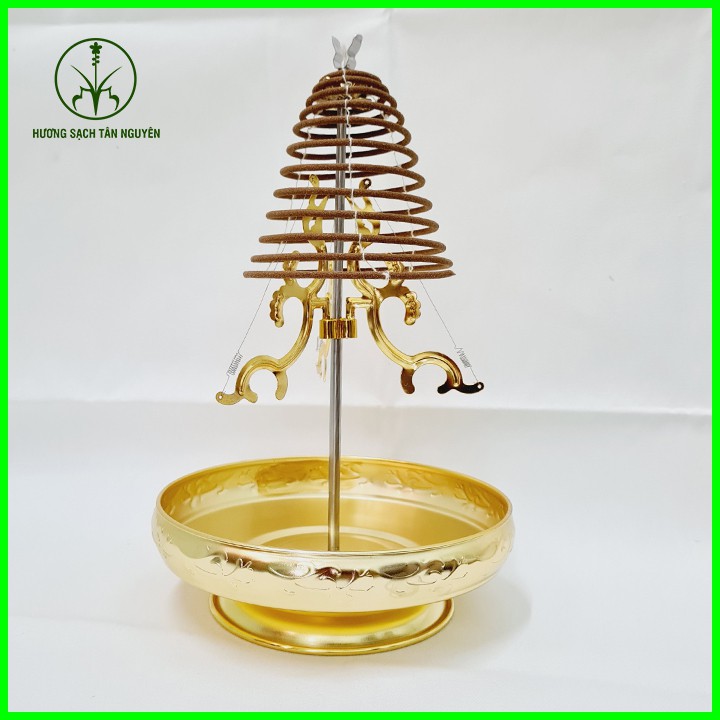 Đế cắm nhang Tân Nguyên, đế cắm nhang trầm, đế cắm nhang vòng bằng hợp kim cao cấp hình hoa mai, cá chép