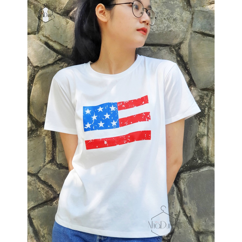 Áo thun áo phông nữ cổ tròn form rộng basic in hình xinh xắn freesize dưới 58kg