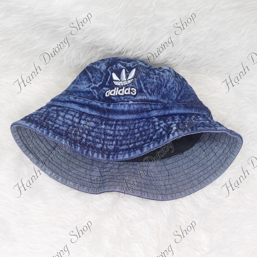 Nón bucket tai bèo jean thêu chữ phong cách thời trang phù hợp cả nam lẫn nữ