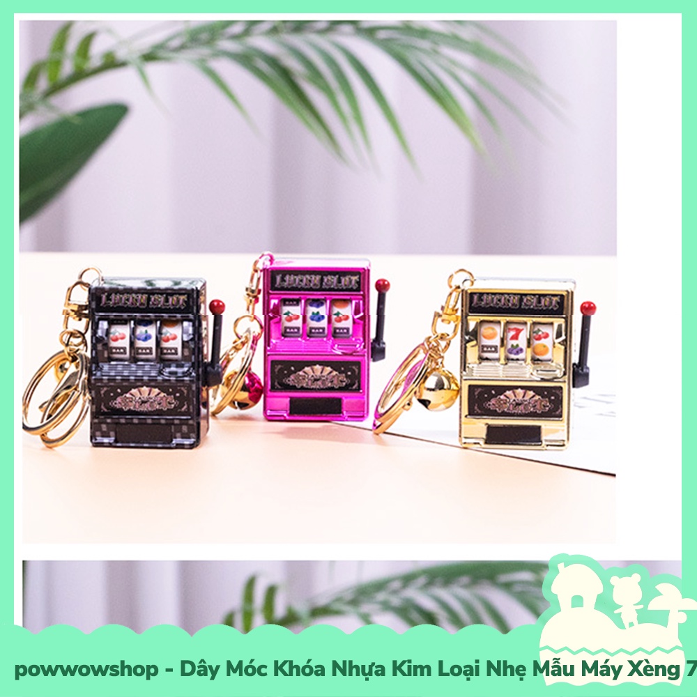 [Sẵn VN - Hỏa Tốc] Móc Khóa Nhựa + Kim Loại Nhẹ Mẫu Slot Machine Máy Xèng 777 Colorful