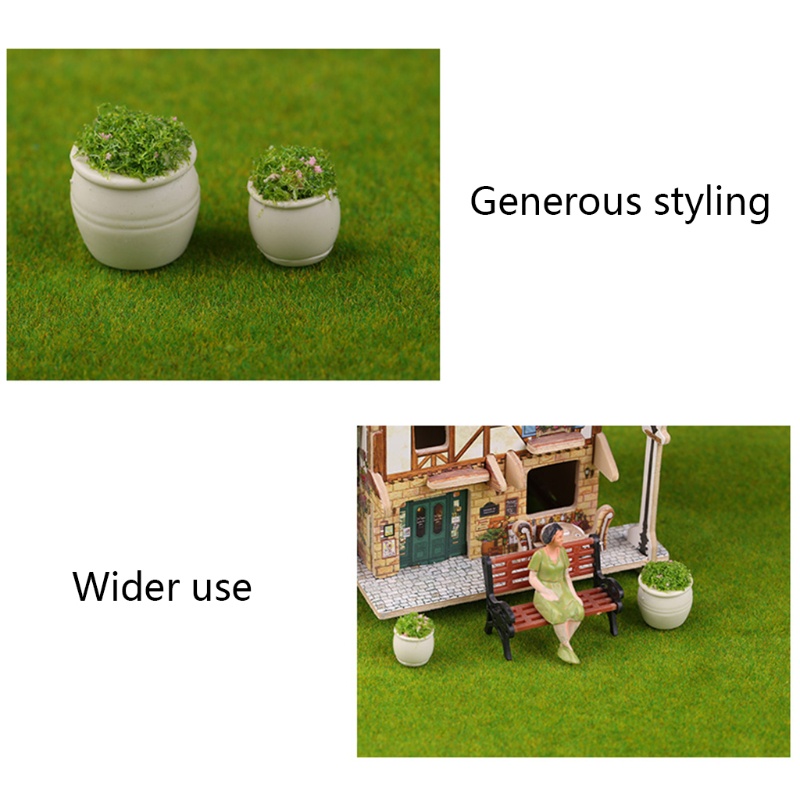 Bộ 4 Mô Hình Chậu Cây Dùng Trang Trí Sân Vườn