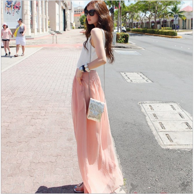 Quần dài chất Chiffon thiết kế dáng rộng che khuyết điểm | BigBuy360 - bigbuy360.vn