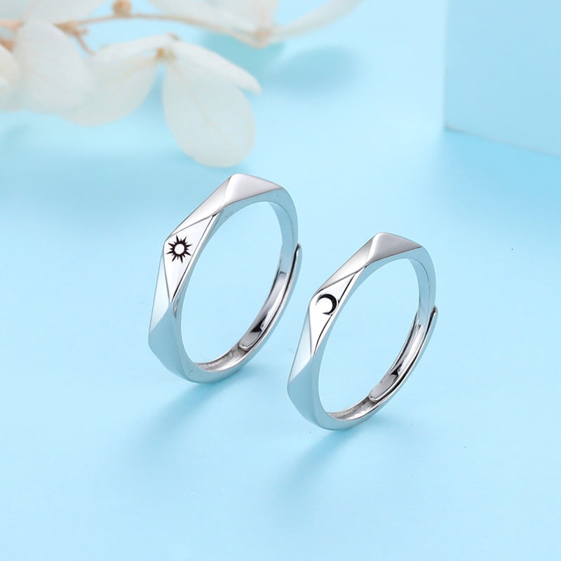 Nhẫn Cặp Bạc Nam Nữ Couple Cặp đôi Unisex Đôi Bạn Thân Trơn Đơn Giản Basic LuciferStore Titan Không Gỉ Nhẫn Đôi Tổng hợp