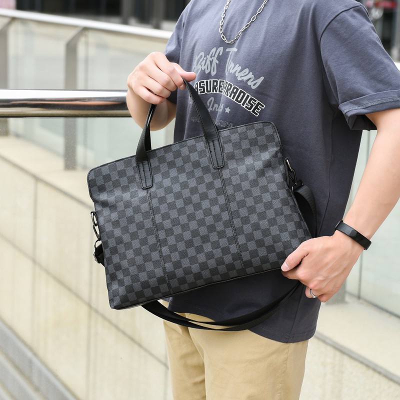 Túi xách công sở nam nữ đeo chéo da PU cao cấp chống sốc chống nước đựng laptop tài liệu máy tính bảng tiện dụng | BigBuy360 - bigbuy360.vn