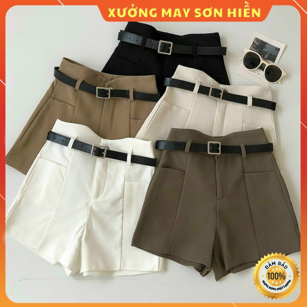 Quần short cạp V túi trước cá tính Xưởng May Sơn Hiền MS40