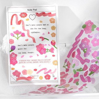 Sticker hoa trang trí sổ DIY
