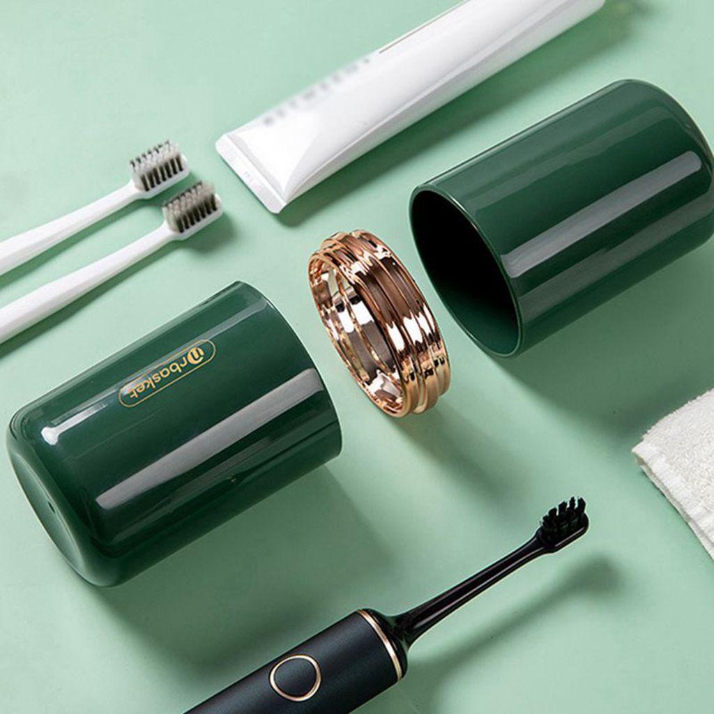 JARRED Cốc Súc Miệng Mạ Màu Sang Trọng Tiện Dụng Mang Theo Du Lịch