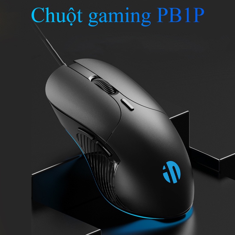 Chuột máy tính có dây PB1, chuột gaming chuyên game nút bấm chống ồn silent DPI lên đến 4000 tùy chỉnh - k1319