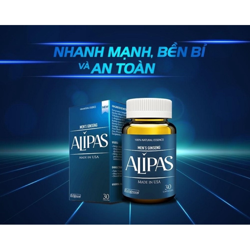 Viên uống sâm Alipas new tăng cường sinh lực phái mạnh lọ 30 viên