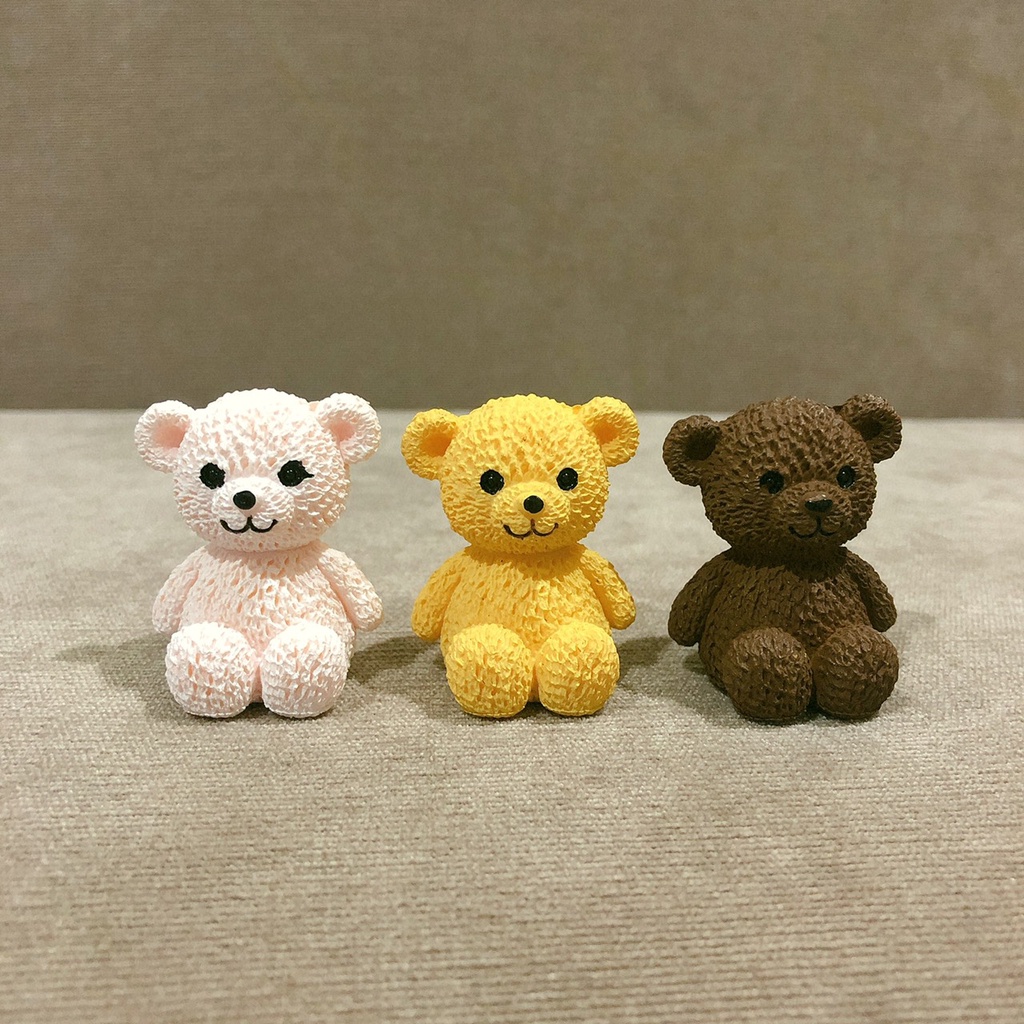 Mô hình gấu Teddy kèm nút gắn dễ thương cho các bạn làm móc khóa, trang trí dép sục, DIY