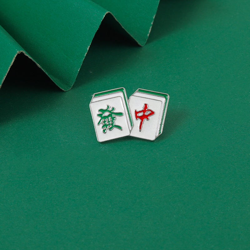 Huy Hiệu Cài Áo Hình Mạt Chược Thời Trang